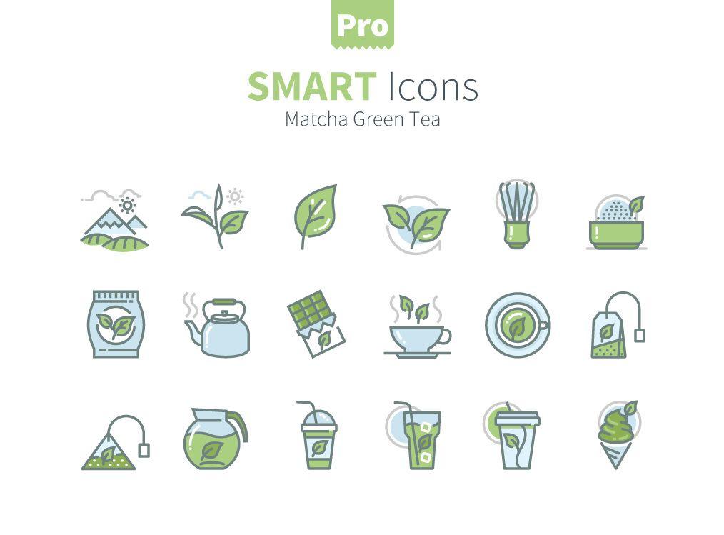 Green Japanese Logo - Smart Icons Matcha Green Tea on Behance | tea | Matcha, Tea ...
