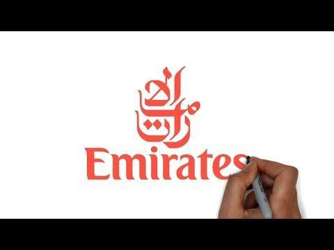 Emirates Airlines Logo - HOW TO DRAW EMIRATES LOGO - YouTube