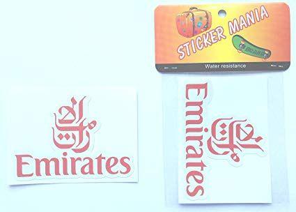 Emirates Airlines Logo - Amazon.com: Emirates Airlines logo sticker red waterproof paper seal ...