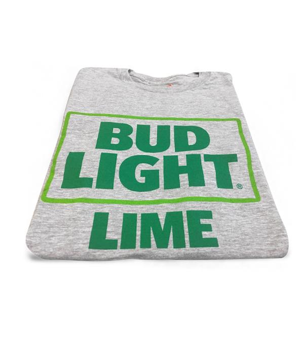 Bud Light Lime Logo - Bud Light Lime Square Logo Gray T Shirt Beer Gear StoreThe