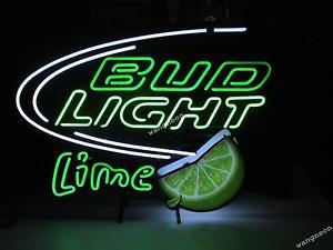 Bud Light Lime Logo - Bud Light Green Lime Logo Neon Sign Beer Bar Light FREE SHIPPING