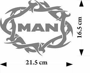 Man Logo - MAN logo word tribal truck cab body or window sticker