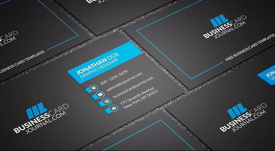 Sleek Corporate Logo - Free Dark & Bold Corporate Business Card Template