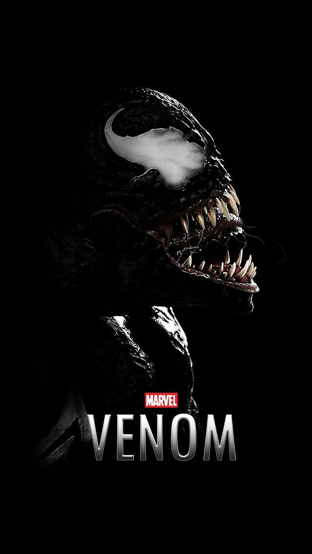 Venom Logo - FreeiOS8.com | iPhone wallpaper | bg49-venom-dark-marvel-hero-dark ...