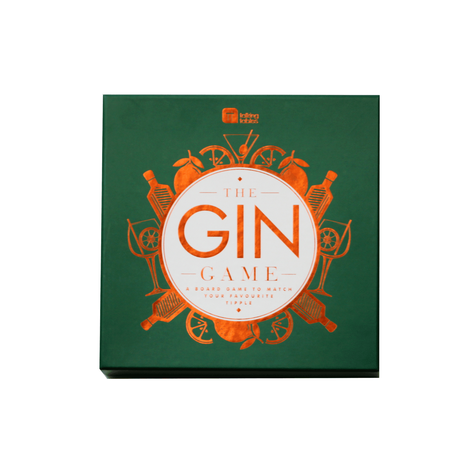 Green and Orange Game Logo - The Gin Game. Graham & Green