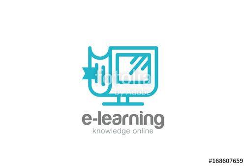 Electronic Education Logo - Electronic Book Logo vector. Learning Education Knowledge icon
