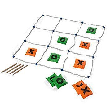 Green and Orange Game Logo - Buitenspeel Noughts and Crosses Game with 10 Throwing Bags Green