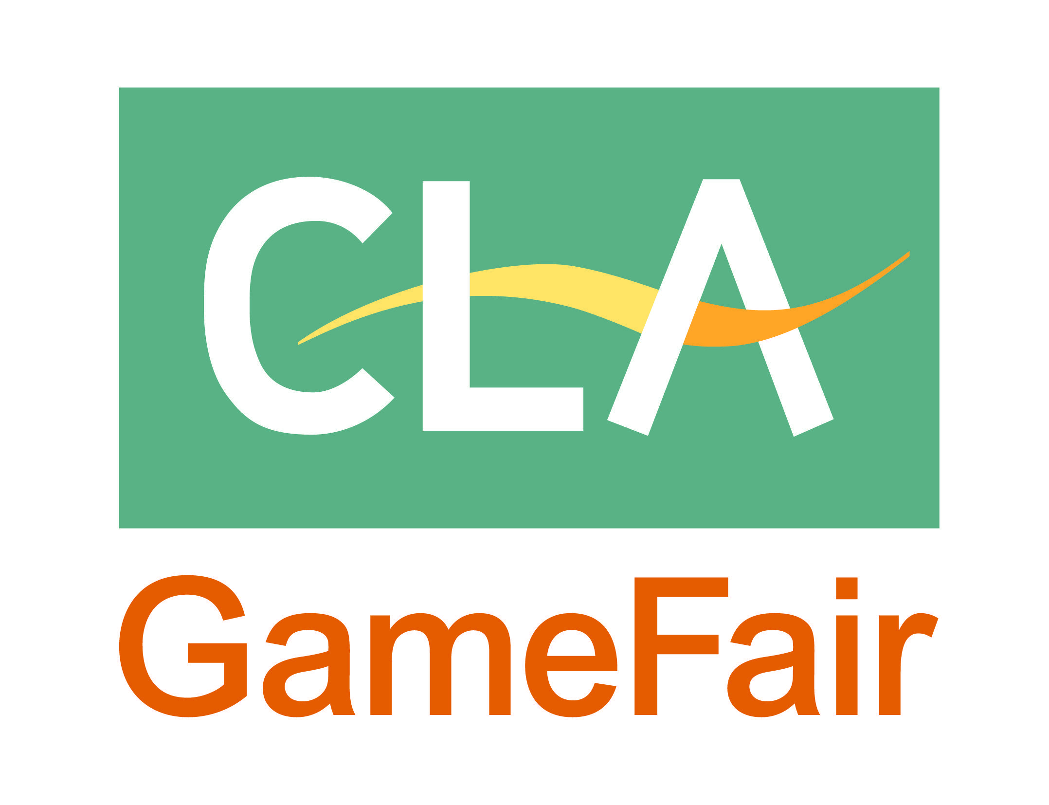 Green and Orange Game Logo - CLA Game Fair