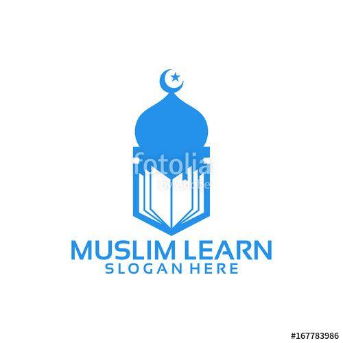 Blue Islam Logo - Muslim learning logo template, Islam learning logo, Muslim Creator