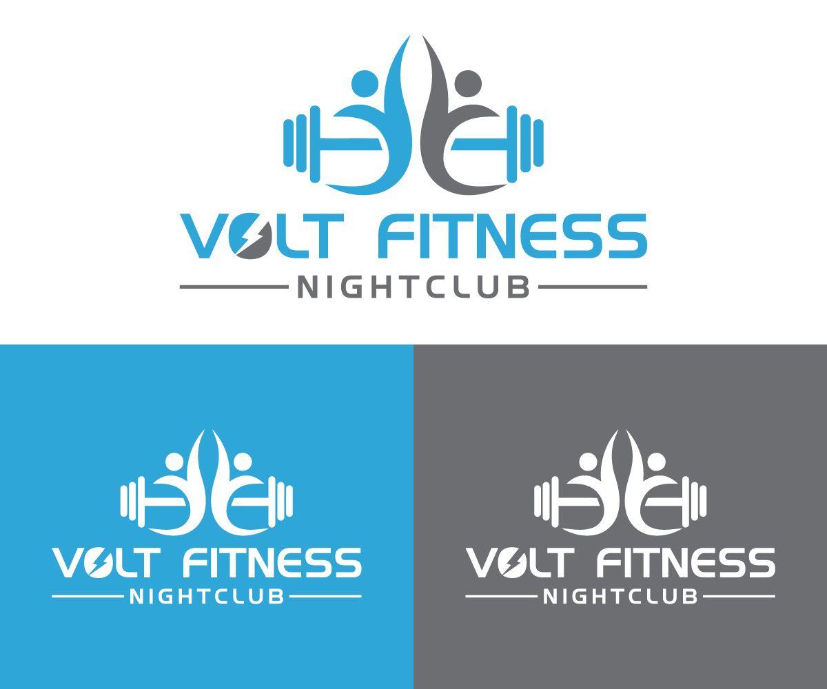 Blue Islam Logo - Bold, Colorful Logo Design for VOLT Fitness Nightclub