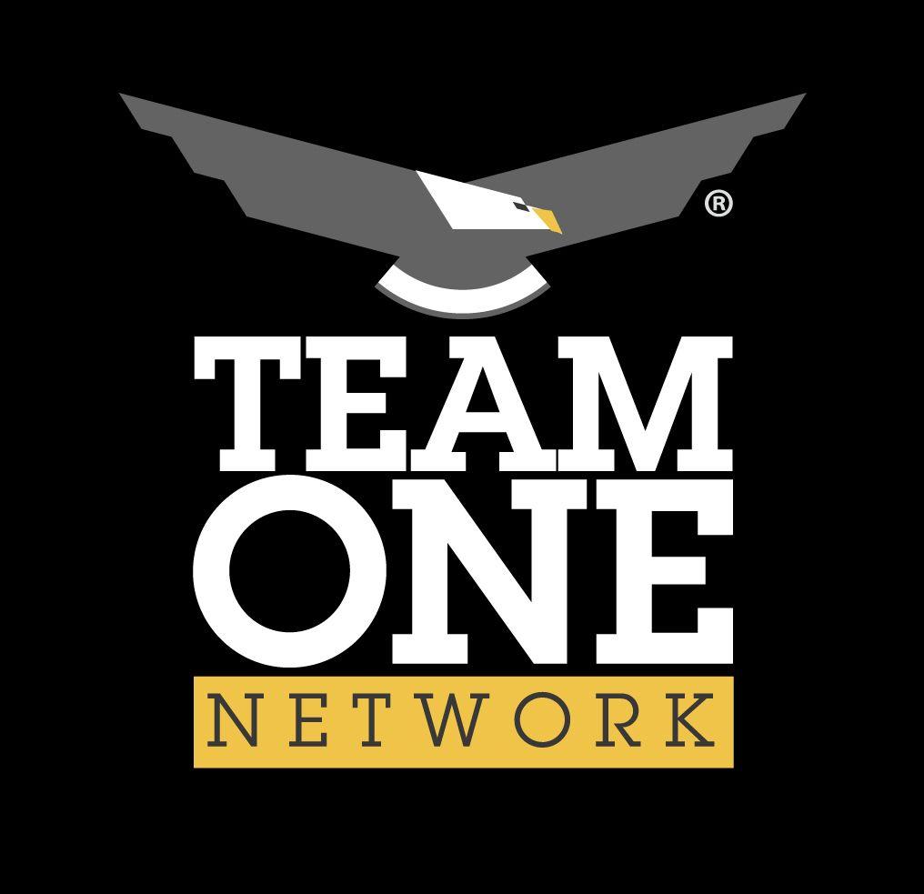 Black and White Team Logo - Team One Network Logos