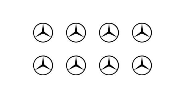 Small Mercedes Logo - Mercedes Logo Vinyl Decals Phone Dashboard Mirror Laptop Small 1.5