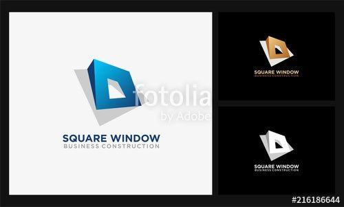 Window Logo - abstract square window logo