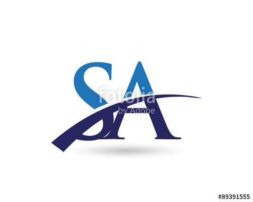 Red SA Logo - SA Logo Letter Swoosh