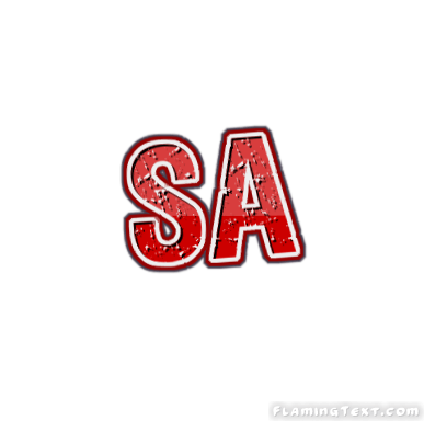 Red SA Logo - Sa Logo | Free Name Design Tool from Flaming Text