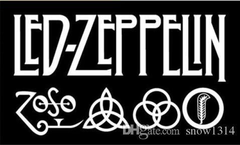 Cool Custom Team Logo - 2019 Led Zeppelin Rock Cool Music Band Flag Team Logo Wall Flag ...