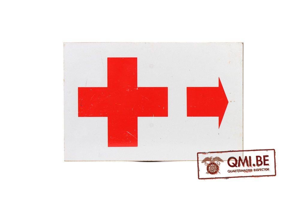 Arrows with Red X Logo - Sign, Reflective, Red Cross / Arrow, (20 x 30 cm.)