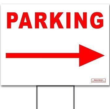 Arrows with Red X Logo - Amazon.com : Red 24 x 18 Parking Directional Left OR Right Arrow
