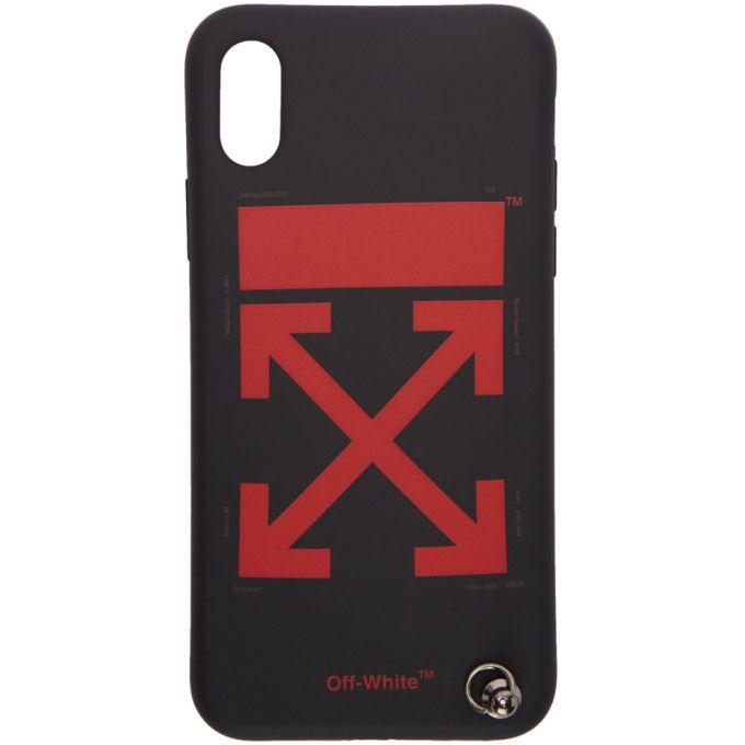 Arrows with Red X Logo - Off White Black Arrows Strap IPhone X Case In Black Red