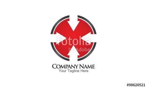 Arrows with Red X Logo - Initial X Arrow Logo Design