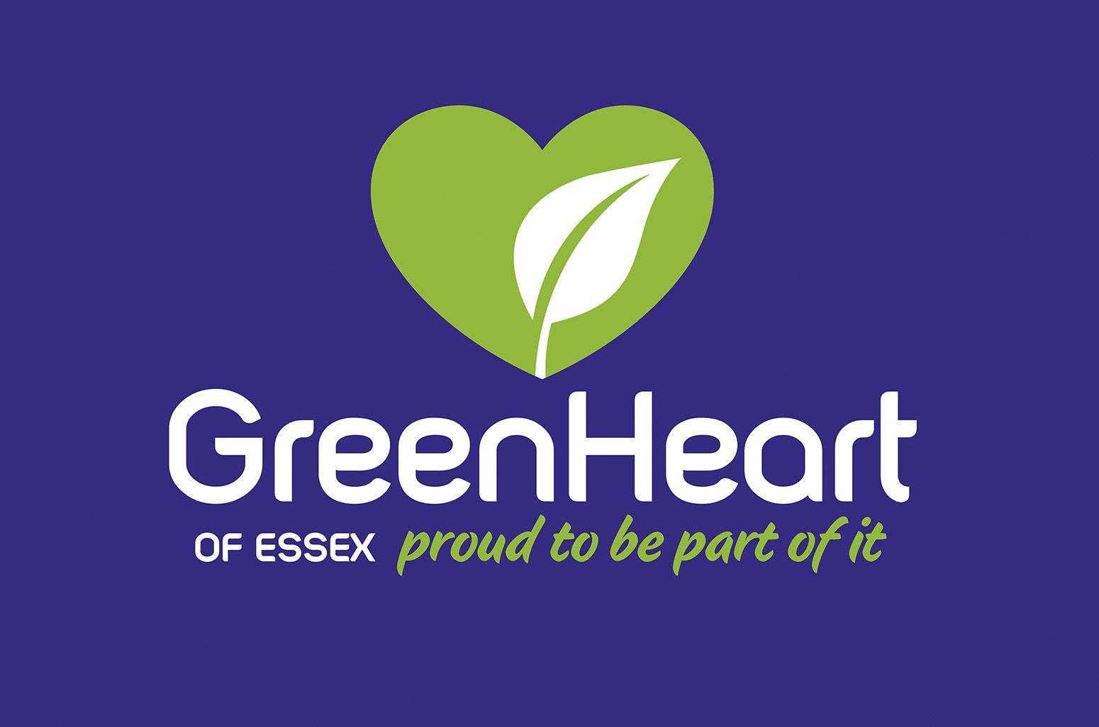 Blue and Green Heart Logo - The Green Heart of Essex - Braintree Council - Indelible Creative