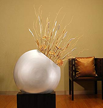 Silver Circle with Green Ball Logo - Amazon.com: Green Floral Crafts Giant SILVER Circle Vase & Silver ...