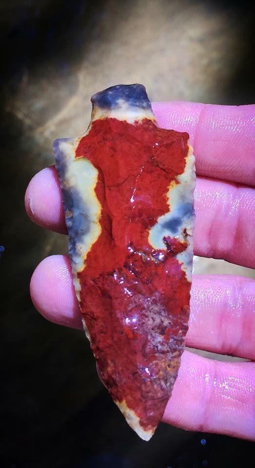 Red White Indian Arrow Logo - Red, white and blue point found in North Mississippi!. archery