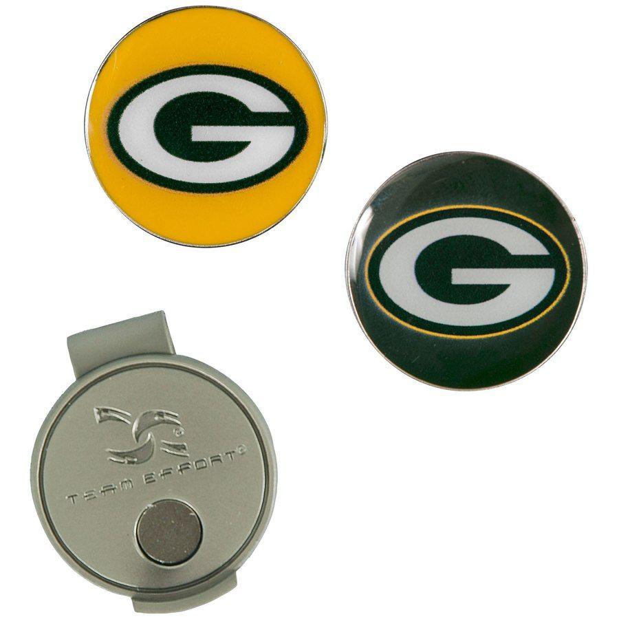 Silver Circle with Green Ball Logo - Green Bay Packers Hat Clip & Ball Markers Set