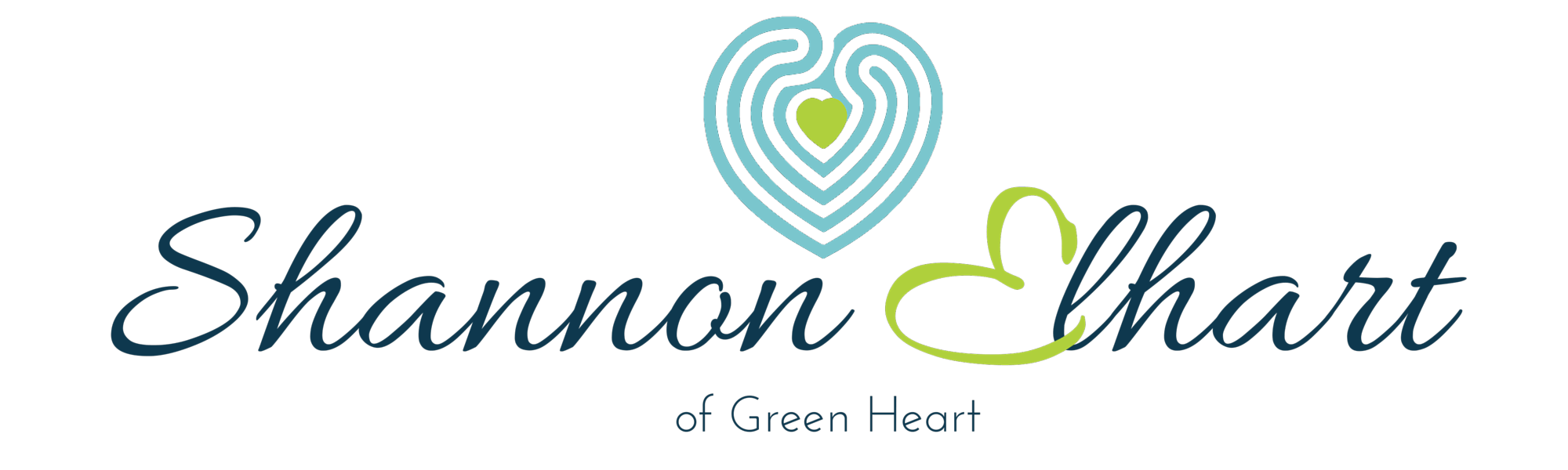 Blue and Green Heart Logo - About Green Heart - Shannon Elhart