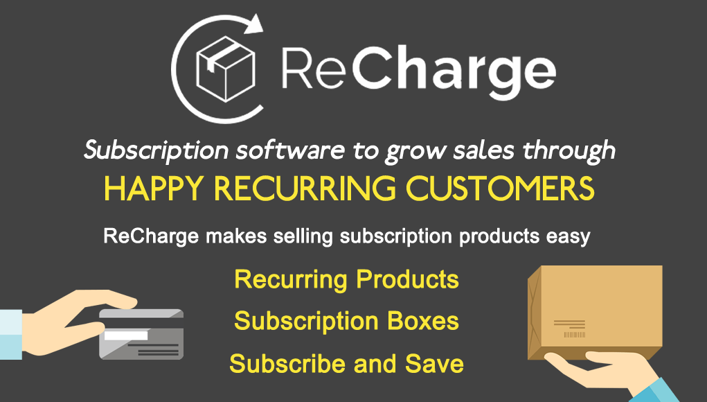 Recharge Shopify Logo - ReCharge makes selling subscription products easy | Shopify Plus ...