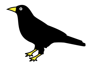 Black Bird Cartoon Logo - File:Blackbird svg Element.svg - Wikimedia Commons