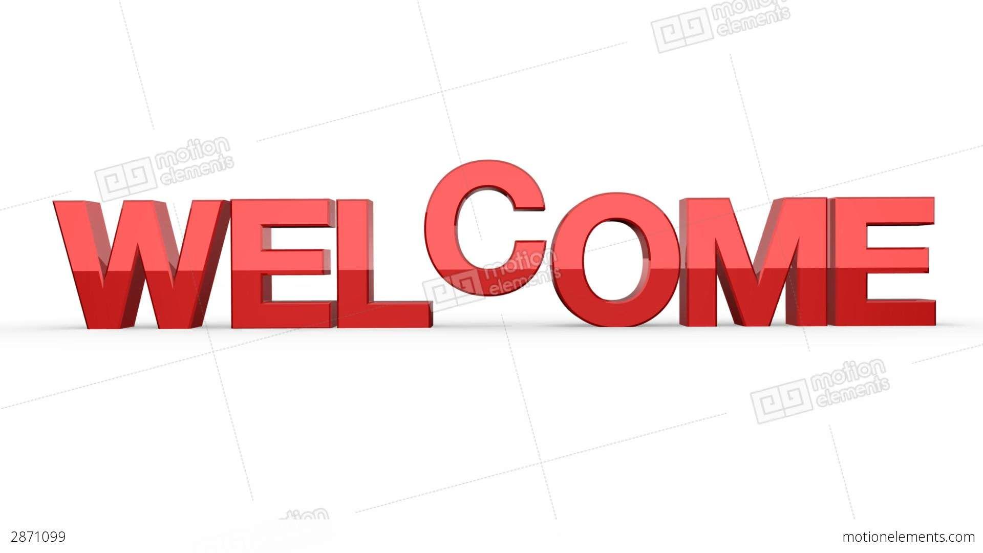 Red Welcome Logo - Red Welcome Falling Stock Animation | 2871099
