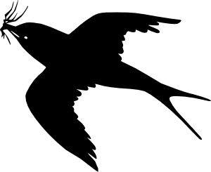 Black Bird Cartoon Logo - Flying Bird Clip Art at Clker.com - vector clip art online, royalty ...