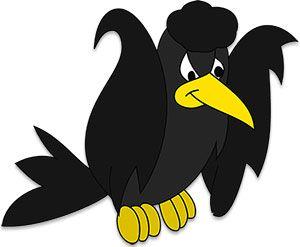 Black Bird Cartoon Logo - Free Animated Bird Gifs - Bird Animations - Clipart