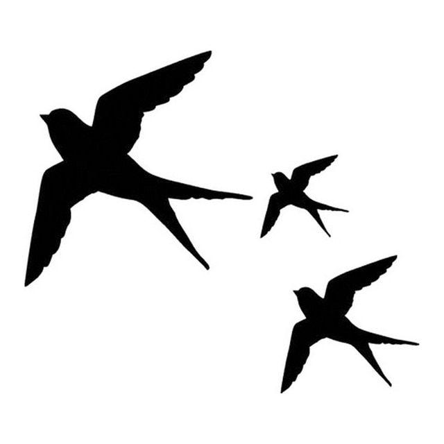 Black Bird Cartoon Logo - HotMeiNi 13cmx11cm Swallow Bird Cartoon Animal Car Sticker Car ...