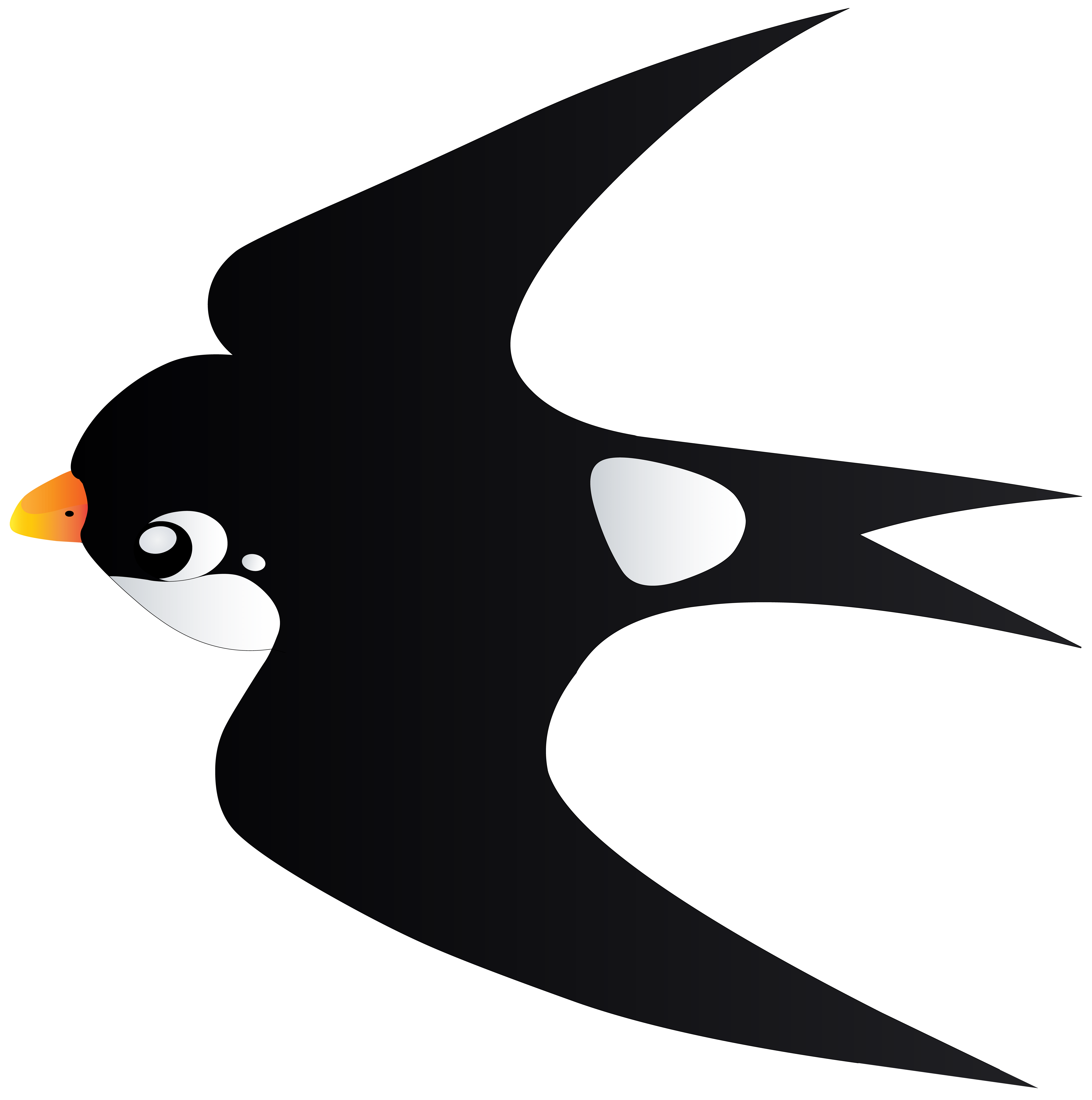 Black Bird Cartoon Logo - Swallow Bird Cartoon Transparent PNG Image | Gallery Yopriceville ...