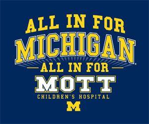 University of Michigan Hosptial Logo - Football, Mott Children's Hospital Partner for Spring Game