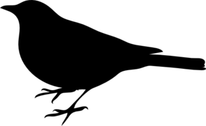 Black Bird Cartoon Logo - Bird Silhouette Small Black 2 Clip Art clip
