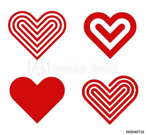 Cardio Logo - Heart logo design collection. Valentine's day. Love, Cardio icon ...