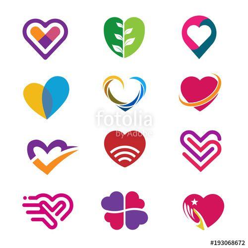 Heart Logo - Heart icon vector logo, Heart logo, heart shape, love logo concept