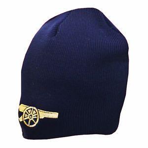 eBay Official Logo - Arsenal FC Official Product Beanie Hat Navy Club GOLD LOGO New ...