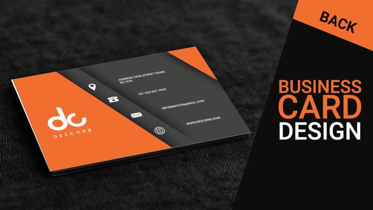 Gray and Orange Logo - Business card design in photohop cs6. Back