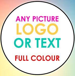 Custom Printing Logo - 1000 LOGO Printed Round Stickers - Custom Logo labels - Personalised ...