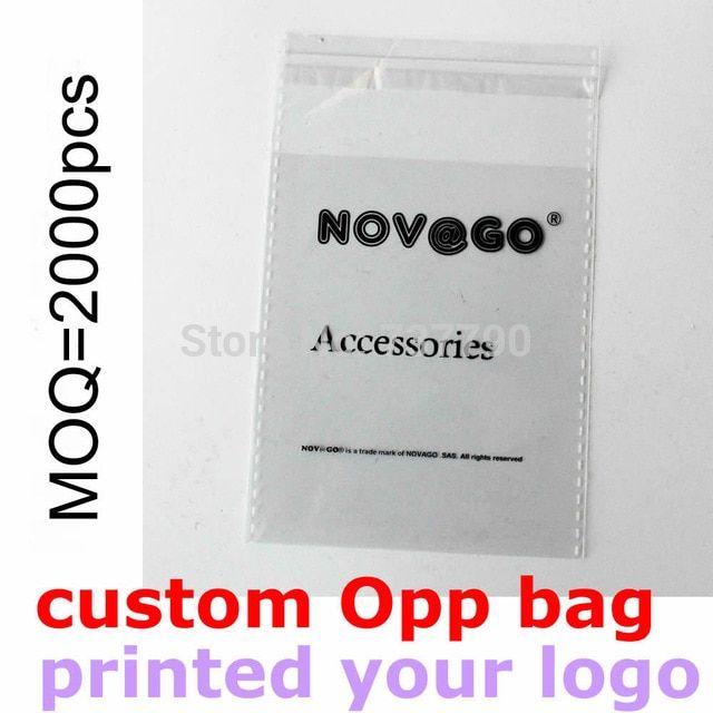 Custom Printing Logo - custom printed logo gift clear self adhesive poly opp plastic bag ...