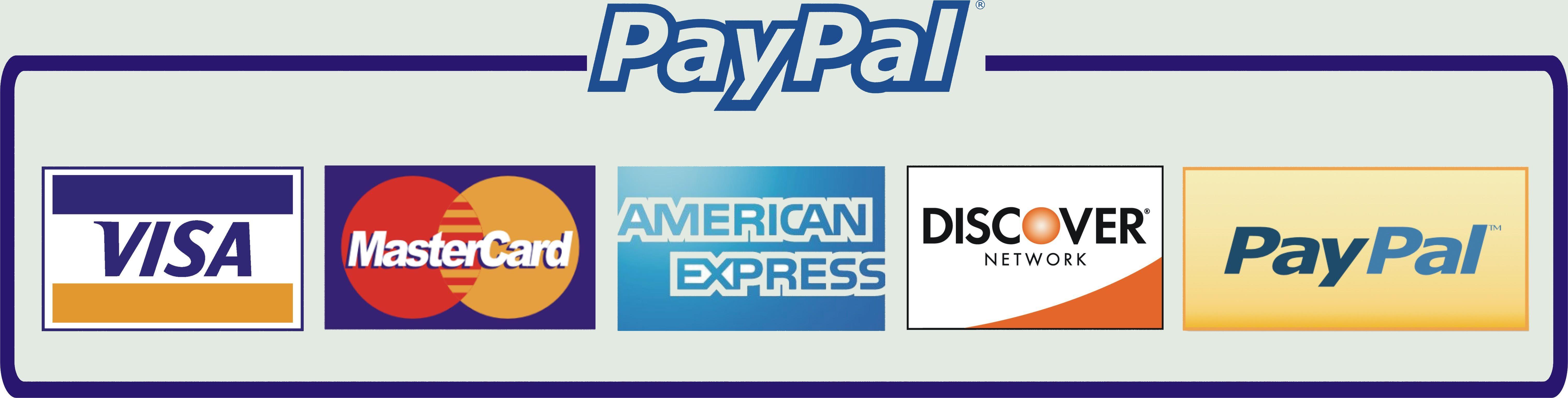 PayPal Accepted Logo - Paypal and other cards logo - MARC ALEXANDER ARTWORKS