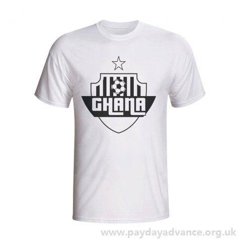 Best Country Logo - Best Ghana Country Logo T Shirt (white) High Quality Football 56GA