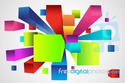 Multi Colored Cube Logo - multicolored cube background Stock Image Free Image ID