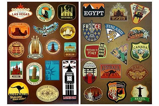 Best Country Logo - Best country stickers for luggage | Amazon.com