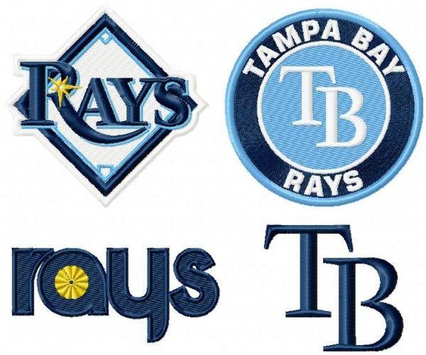 Rays Logo - Tampa Bay Rays logo machine embroidery design for instant download