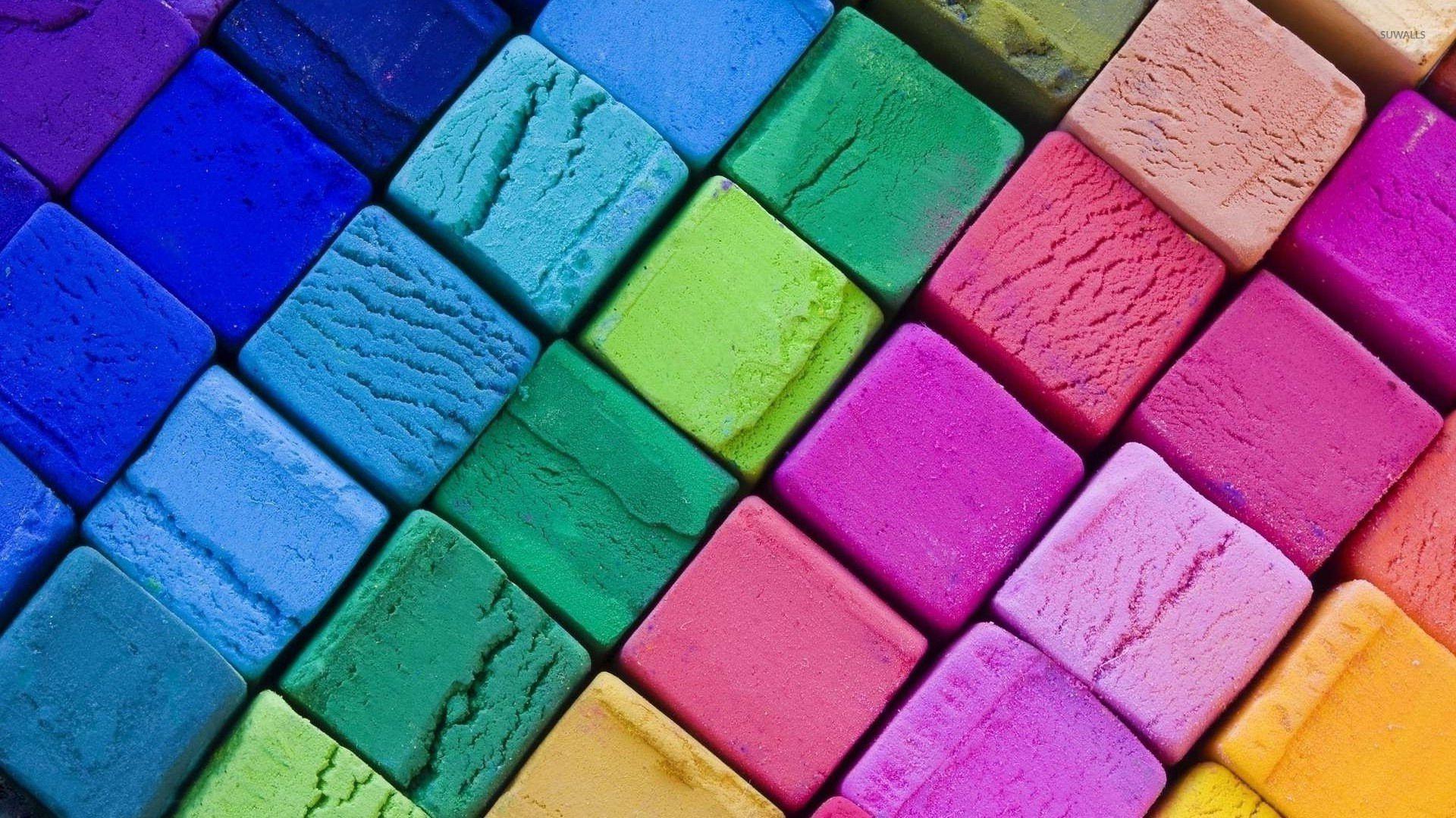 Multi Colored Cube Logo - Multicolored Cubes Wallpaper 3 X 1080